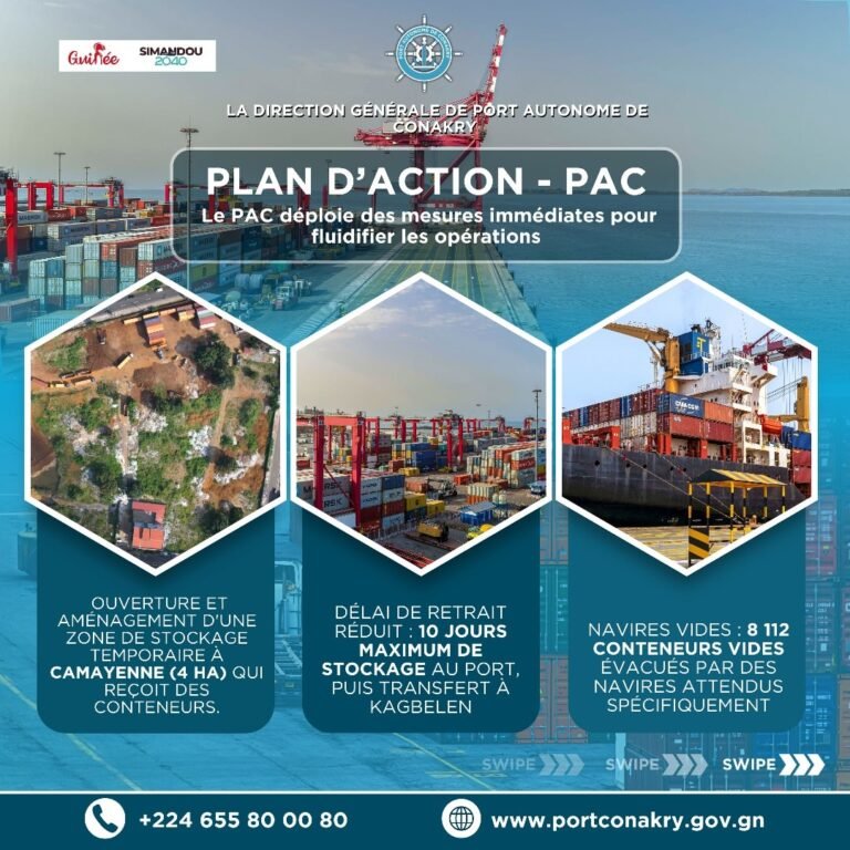 Conakry : le PAC lance son plan de fluidité portuaire